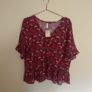 Red Cowgirl Women Top